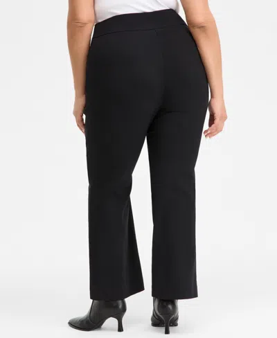 Inc International Concepts Plus Size Mid-rise Bootcut Pants, Macy's Exclusive In Black