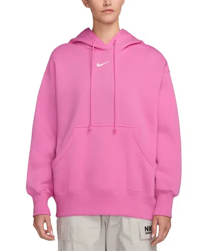 Nike Sportswear Phoenix Oversize Fleece Hoodie In Pink
