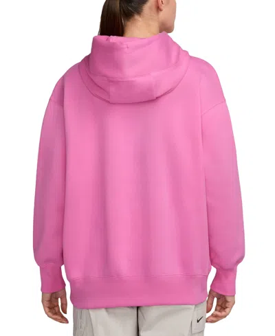 Nike Sportswear Phoenix Oversize Fleece Hoodie In Pink