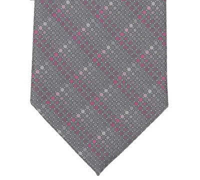 Perry Ellis Portfolio Men's Sline Neat Pattern Classic Tie In Gray