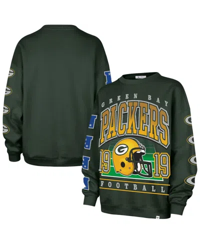 47 Brand '47  Green Green Bay Packers Go Big Oversized Pullover Sweatshirt In Green