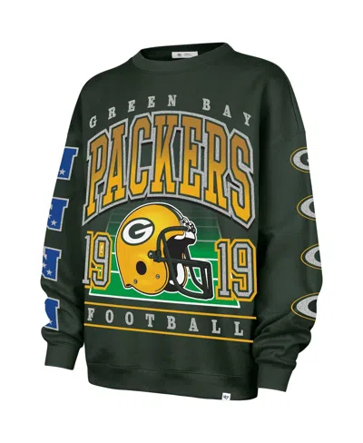 47 Brand '47  Green Green Bay Packers Go Big Oversized Pullover Sweatshirt In Green