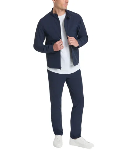 Kenneth Cole Kennth Cole Men's Flex Water-resistant Full-zip Utility Jacket In Blue