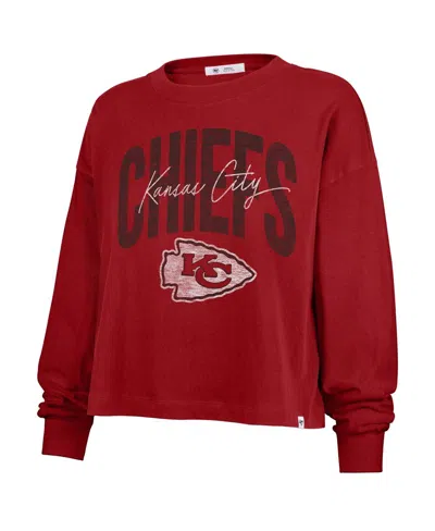 47 Brand '47 Red Kansas City Chiefs Plus Size Muse Sydney Long Sleeve T-shirt In Red