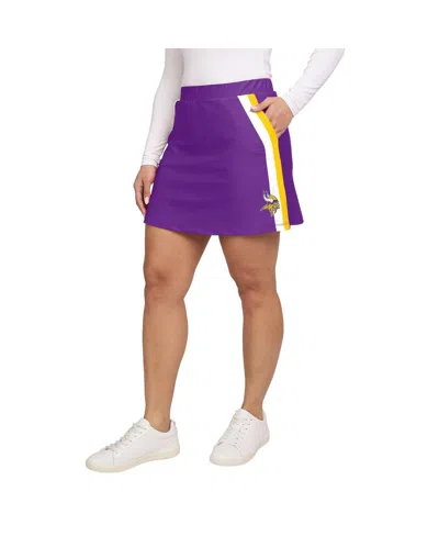 Wear By Erin Andrews Purple Minnesota Vikings Stripe Skort In Pink