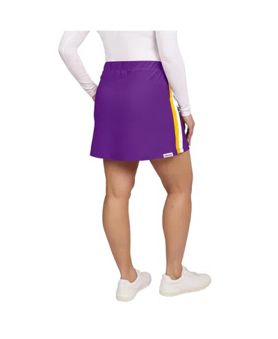 Wear By Erin Andrews Purple Minnesota Vikings Stripe Skort In Pink