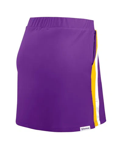 Wear By Erin Andrews Purple Minnesota Vikings Stripe Skort In Pink