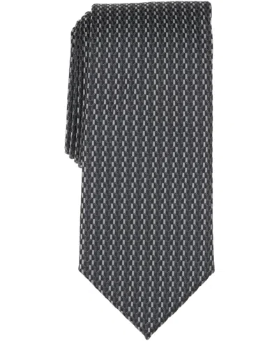 Perry Ellis Portfolio Men's Raser Mini Neat Pattern Classic Tie In Black