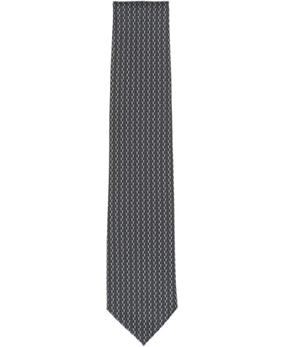 Perry Ellis Portfolio Men's Raser Mini Neat Pattern Classic Tie In Black