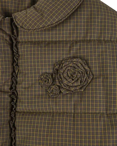 My Mum Made It Rosette Puffer Jacket In Green