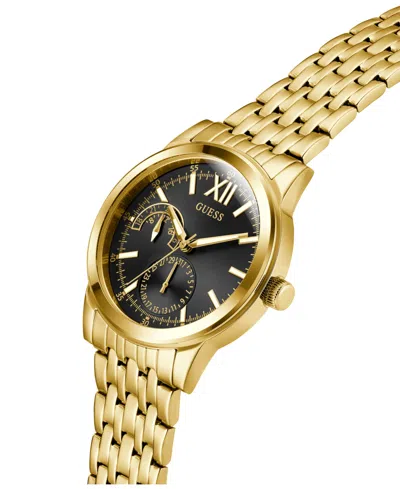 Guess Men's Gold Tone Multi-function Watch, 42mm In Gold