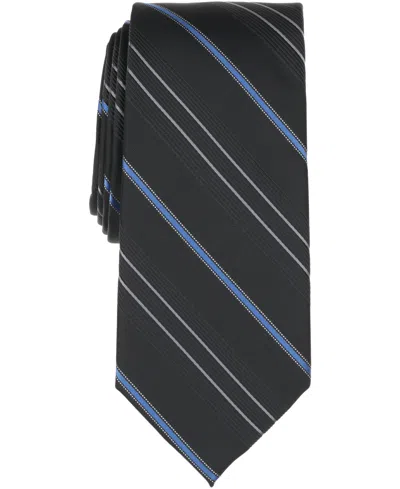 Perry Ellis Portfolio Men's Hadley Stripe Pattern Classic Tie In Black