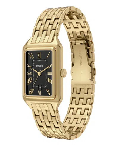 Fossil Women's Raquel Black Dial Watch In Gold