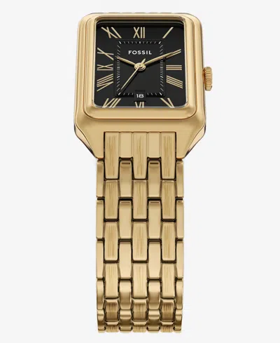 Fossil Women's Raquel Black Dial Watch In Gold