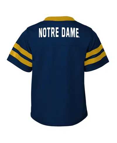 Outerstuff Toddler 2-piece Navy/gold Notre Dame Fighting Irish Red Zone V-neck Top And Pants Set In Multi