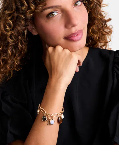 On 34th Multi-charm Flex Bracelet, Macy's Exclusive In Gold