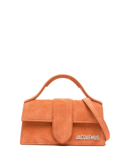 Jacquemus Le Bambino Suede Satchel Bag In Orange