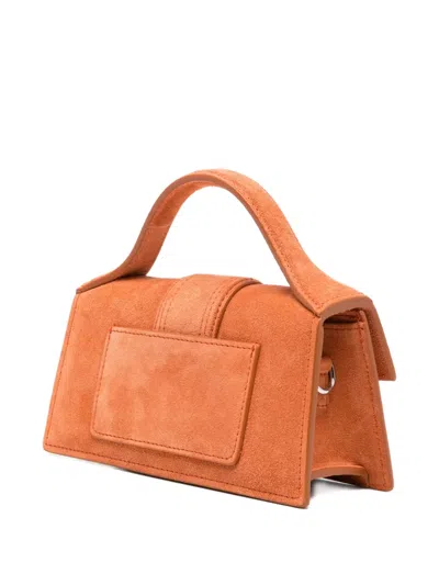 Jacquemus Le Bambino Suede Satchel Bag In Orange