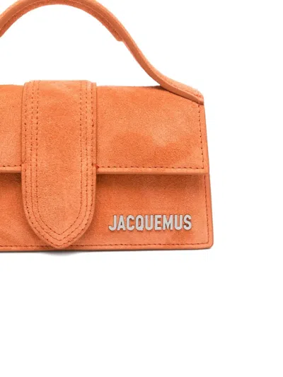Jacquemus Le Bambino Suede Satchel Bag In Orange