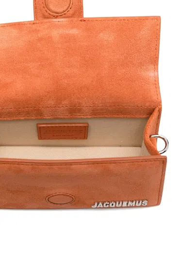 Jacquemus Le Bambino Suede Satchel Bag In Orange