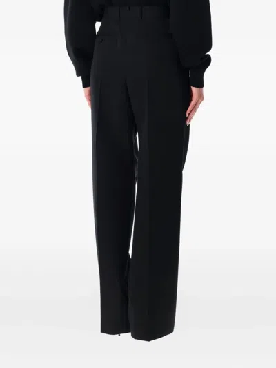 Tom Ford Tailored Wool Wide Leg Trousers In Black