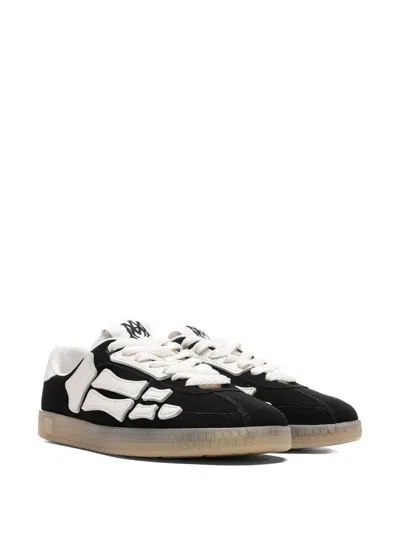 Amiri Low Profile Sneakers Featuring Contrast Panels In Black