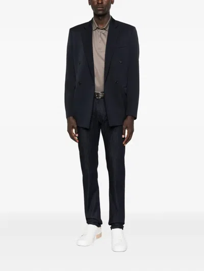 Corneliani Logo-patch Jeans In Black