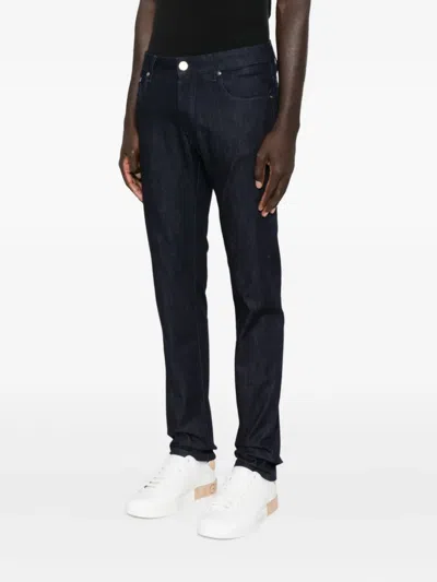 Corneliani Logo-patch Jeans In Black