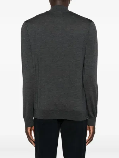 Corneliani Zip-front Sweater In Gray