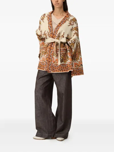 Etro Cardigan In Neutral