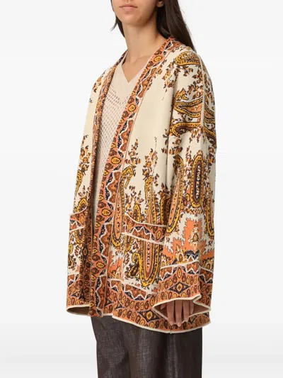 Etro Cardigan In Neutral