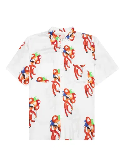 Emotionally Unavailable Balloon-print Shirt In White