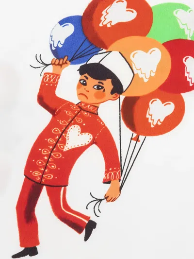 Emotionally Unavailable Balloon-print Shirt In White