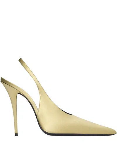 Saint Laurent 110mm L'entracte Slingback Pointed-toe Pumps In Multi