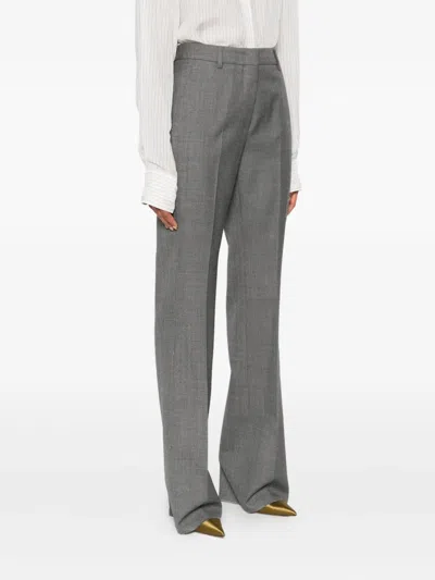 Seafarer Raw-edge Straight Trousers In Gray