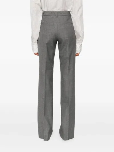 Seafarer Raw-edge Straight Trousers In Gray