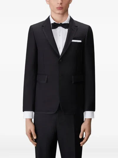 Thom Browne Three-button Wool Blazer In Black