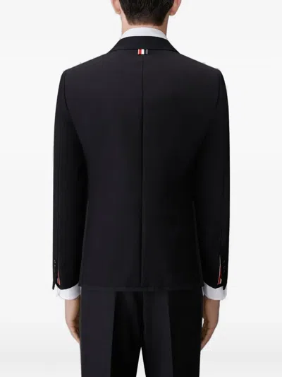 Thom Browne Three-button Wool Blazer In Black