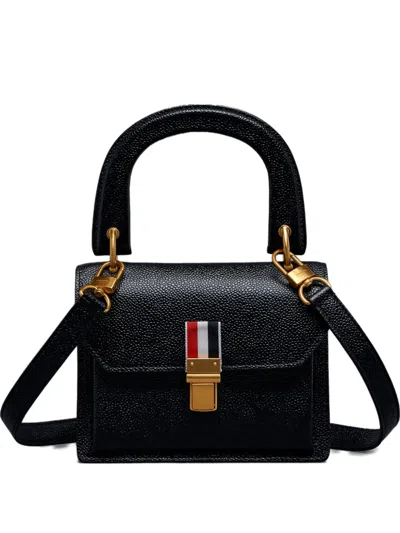 卵石纹皮质手提包