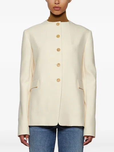 Khaite Jameson Wool And Silk-blend Jacket In Multi