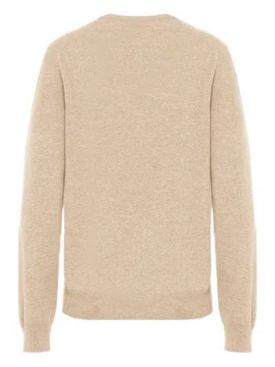 Malo V-neck Cashmere Sweater In Neutral