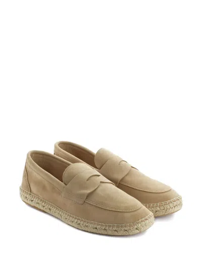 Abarca Man Espadrilles Light Grey Size 7 Leather In Gray