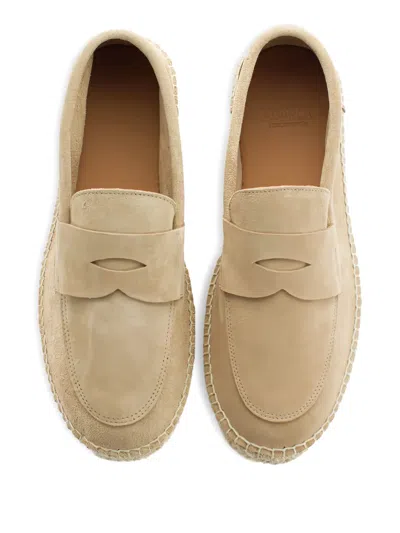 Abarca Man Espadrilles Light Grey Size 7 Leather In Gray