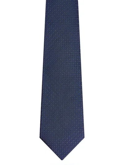 Fursac Micro-pattern Tie In Blue