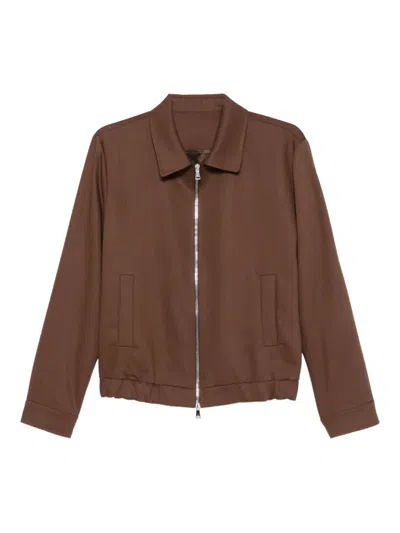 正面拉链衬衫式夹克