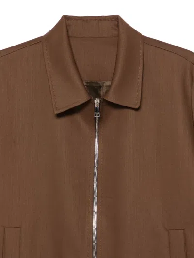 正面拉链衬衫式夹克