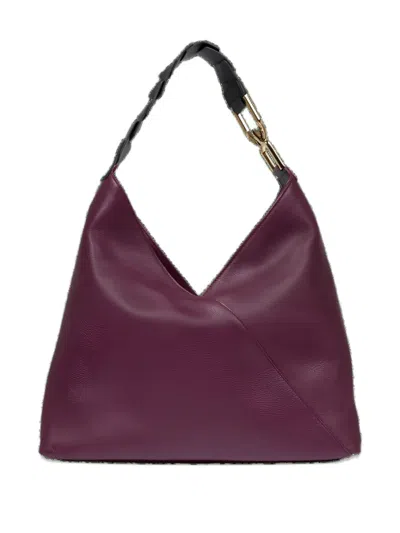 Lancel Pagode Leather Shoulder Bag In Red