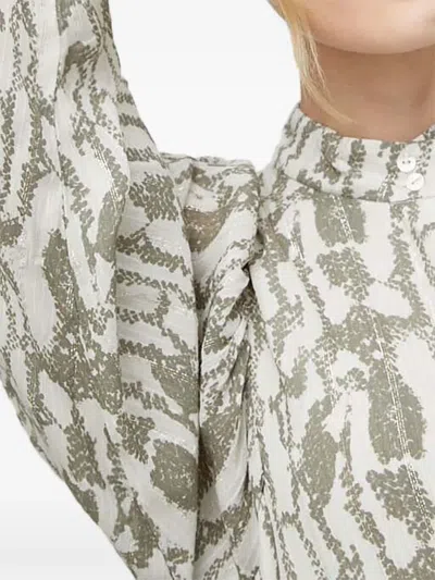 Bruuns Bazaar Barbareabbphilina Snake-print Midi Dress In White