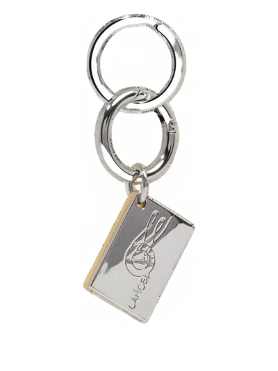 Lancel Envelope Keyring In Metallic
