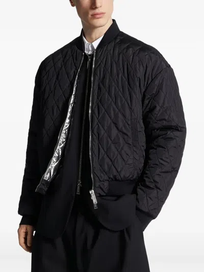 Dsquared2 Quilted Bomber Jacket In Blue